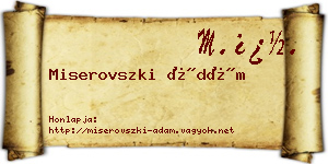 Miserovszki Ádám névjegykártya